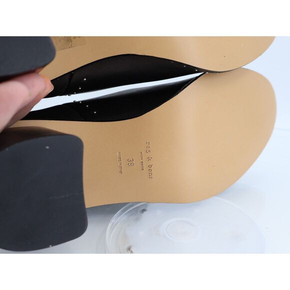 rag & bone Women's Willow Round Toe Studded Mid Heel Booties Size 39 9 NWOB - Picture 12 of 14